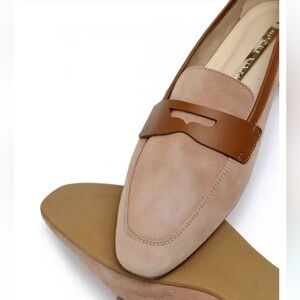 Suede loafers made from Italian leather